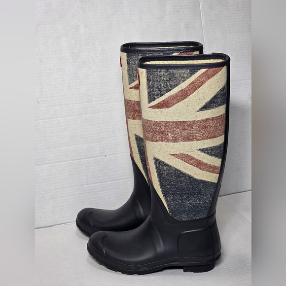 Hunter Shoes - Hunter Rain Boots Womans Size 5 Union Jack British